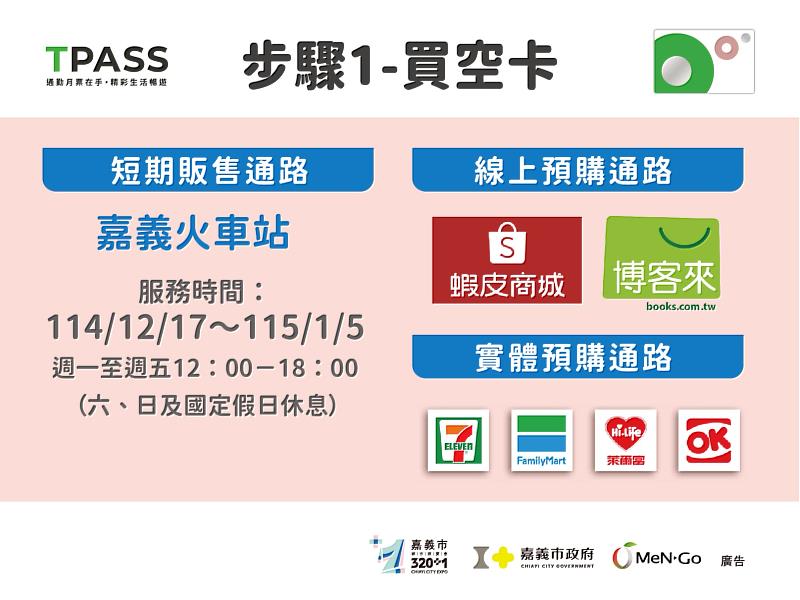嘉義TPASS購買步驟