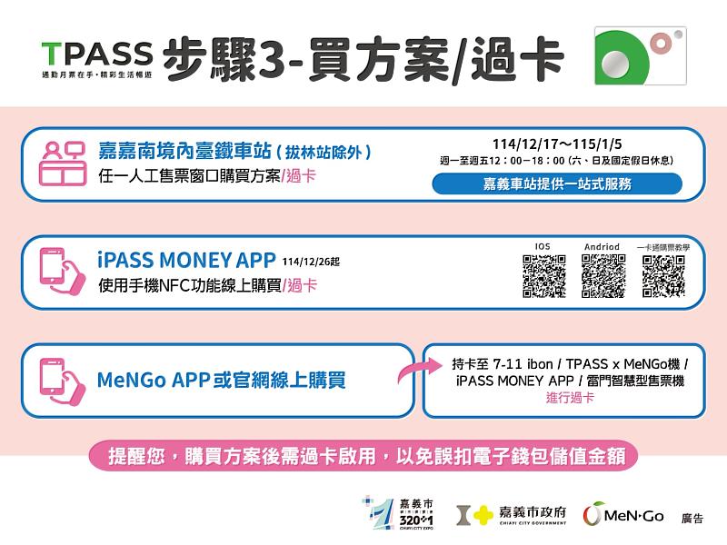 嘉義TPASS購買步驟