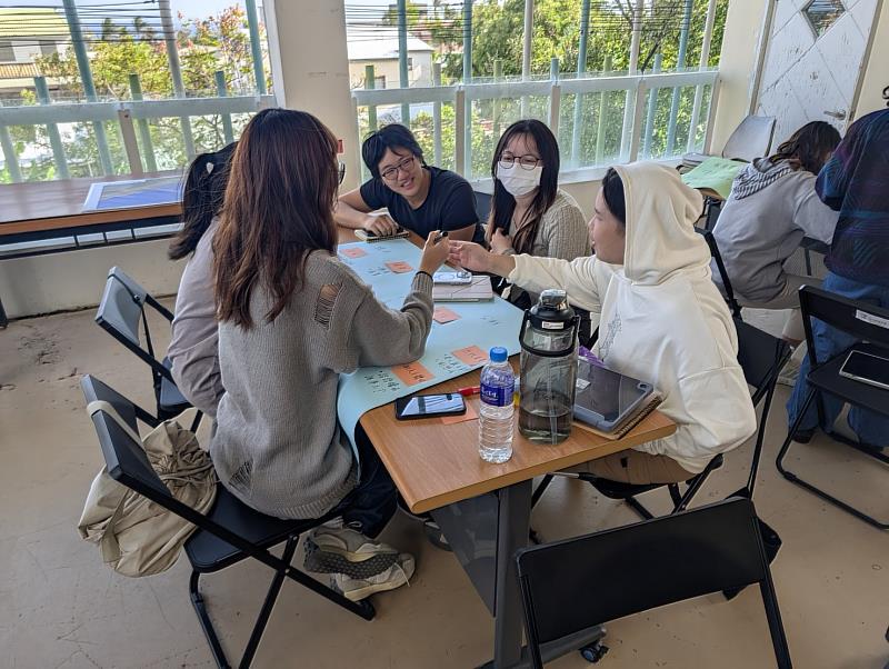 兩校學生針對相同議題彼此分享與交流。