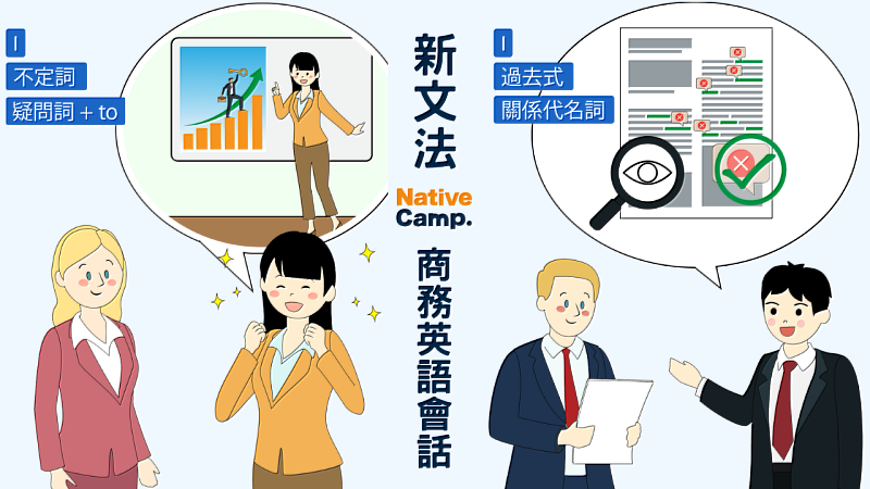 Native Camp《新文法 商務英語會話》教材,以視覺化引導打造實用職場英語力。
