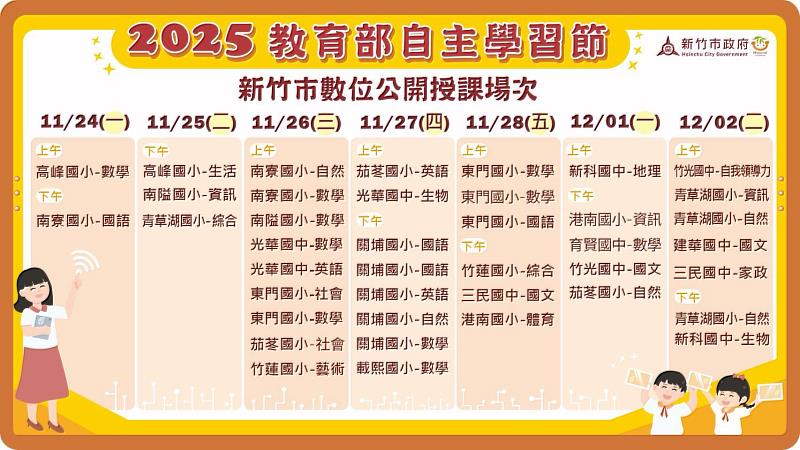 新竹市2025響應教育部自主學習節