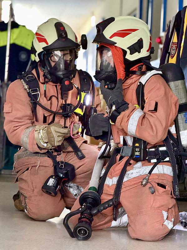 新竹市消防局辦理下半年裝備器材抽測。