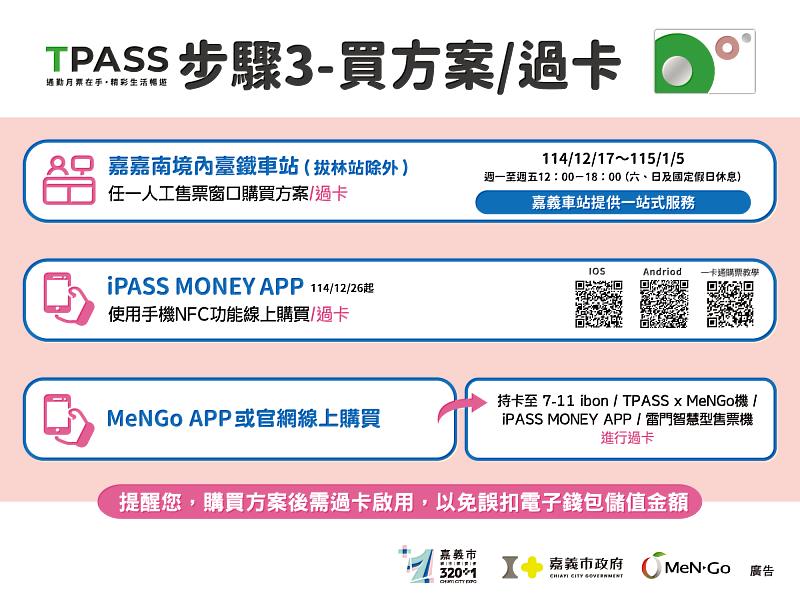 嘉義TPASS購買步驟