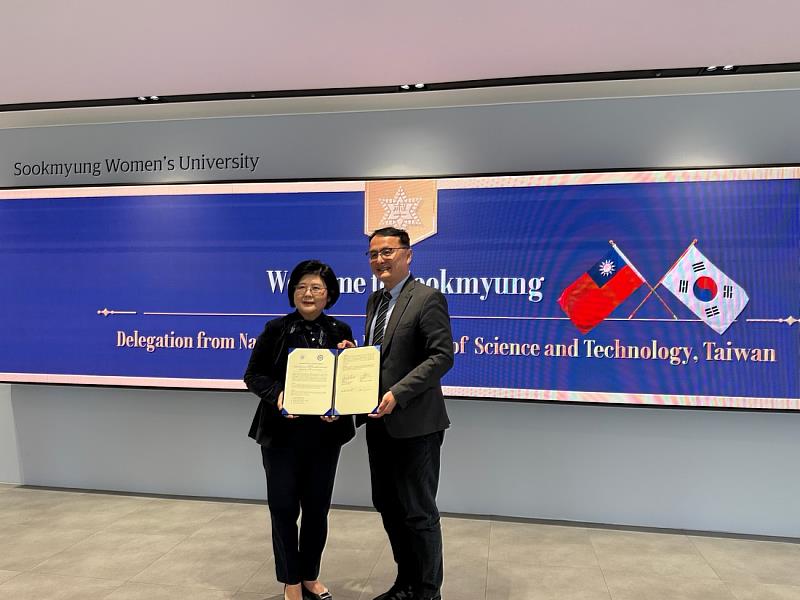 雲林科技大學與淑明女子大學簽署學術合作備忘錄及交換學生協議。