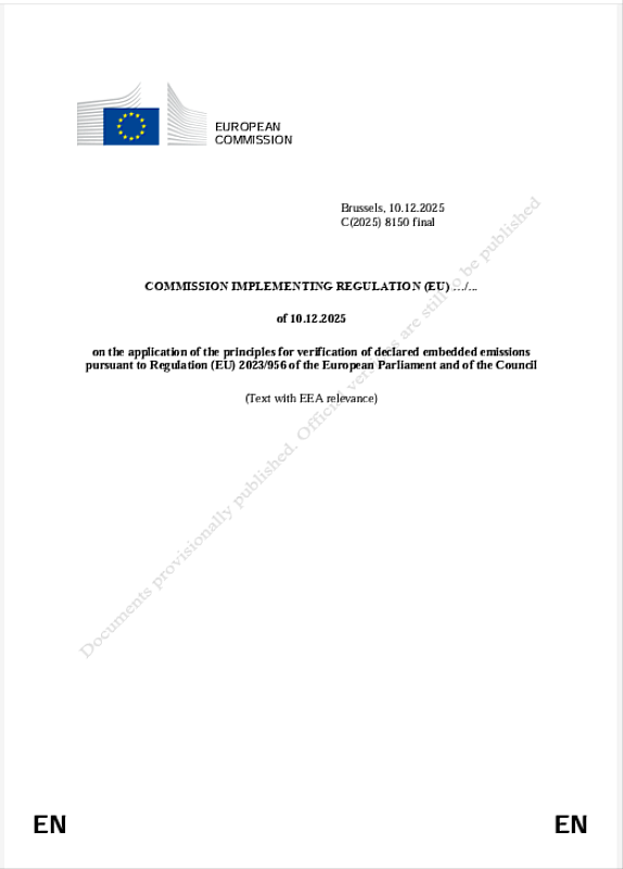 歐盟執委會於2025年12月17日公布多項CBAM正式期執行細則，象徵全球供應鏈正式進入「碳可查核、可追溯、可被計價」的新治理階段。此一制度轉向，正倒逼台灣產業同步面對「碳＋電」雙重競爭力考驗。