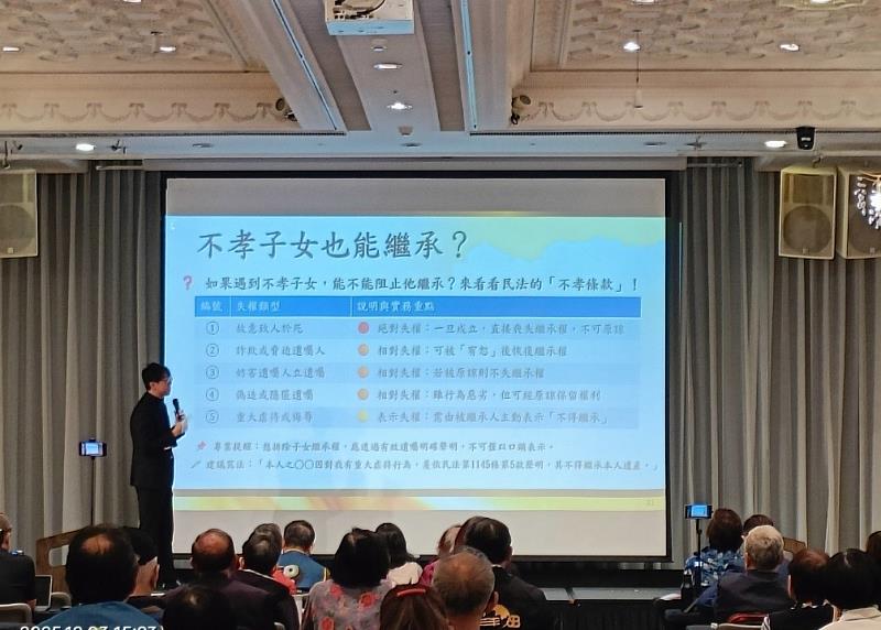 群景國際商務法律事務所律師李宣佑說明繼承相關法律。