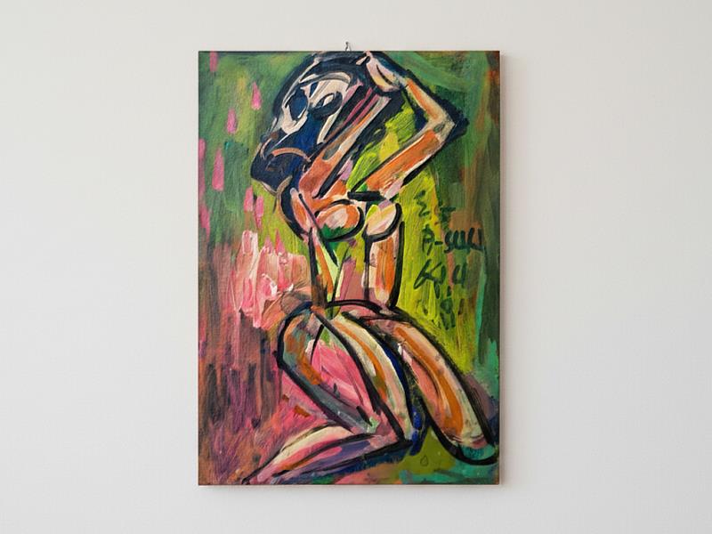 吳炫三本次即將展出的新作，畫面以大膽色塊與粗獷線條形塑身體的節奏與張力，讓混沌之中逐漸浮現秩序感。歡迎觀眾走進現場欣賞更多最新創作，以及他充滿原始生命力的雕塑作品。