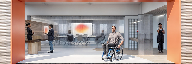 基隆身障創新基地4樓翻新模擬圖。