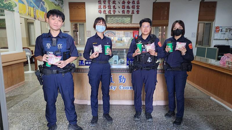 關山警感謝「好暖」！警察在第一線守歲護民安　在地業者暖心致贈慰問品力挺基層警力