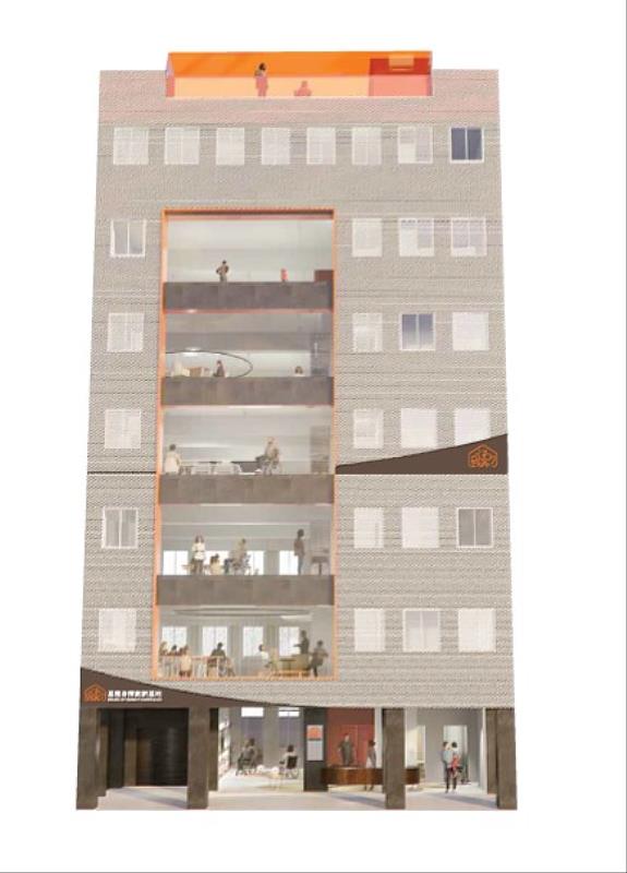 基隆身障創新基地建築外觀模擬圖。