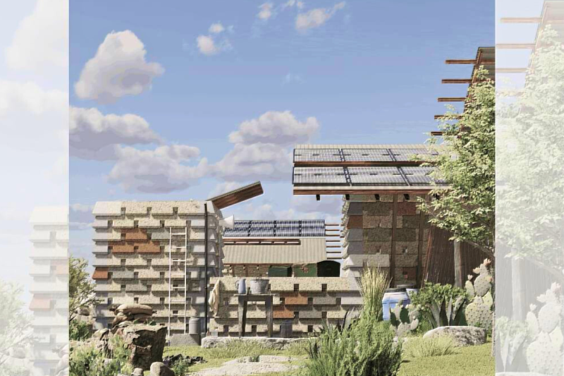 Ping-Kuan Chen draws on his experience living in Penghu to transform locally discarded materials into modular units that echo traditional coral-stone houses and revive the connection between people and place.