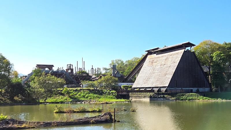 東勢林業文化園區－原木梯、燃料倉。