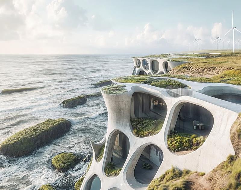 中國科大建築系學生陳霆、陳震之入圍作品Finalists | Seascape of Erosion – Sensing the Pulse of Nature。(照片/校方提供)
