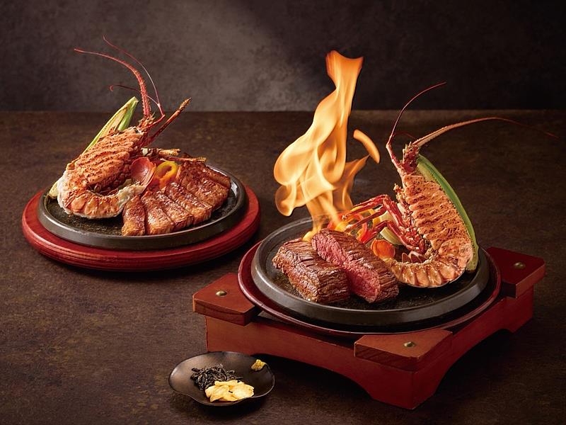 正月品嘗精緻的開運日料最合適，「藝奇」極炙套餐加價399元可享用明太子龍蝦佐炙烤牛排。