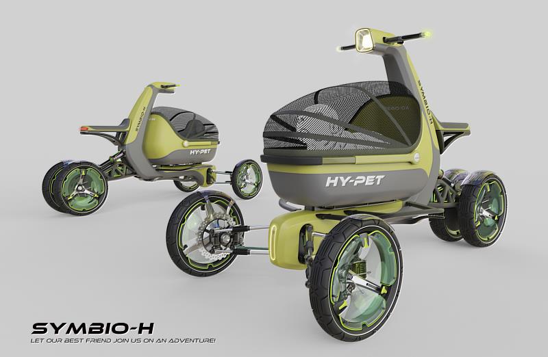 「SYMBIO-H」將可拆卸寵物艙與推車結構整合，兼具穩定性與操控性，滿足人寵陪伴與安全移動的生活需求。