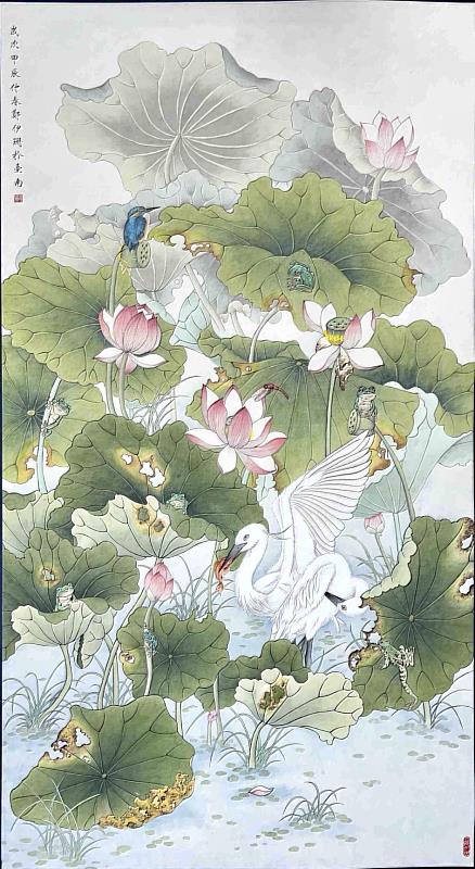 鄭伊珊同學工筆花鳥作品。