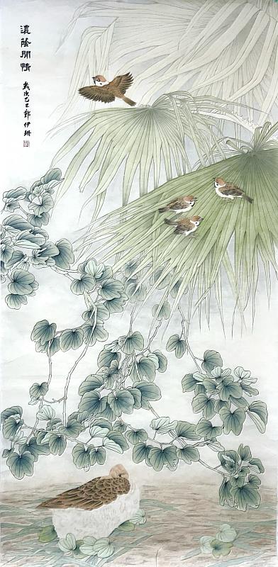 鄭伊珊同學工筆花鳥作品。