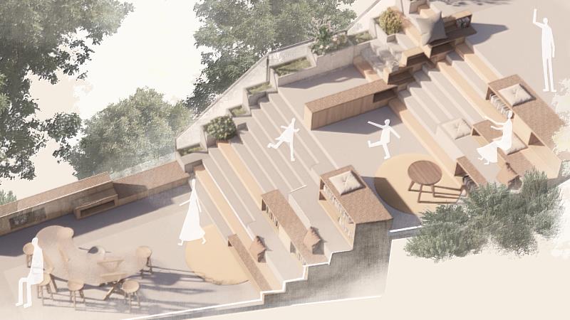空設系三年級江念嬨的作品「時間切片」榮獲2025美國建築大師學生競賽優選獎。