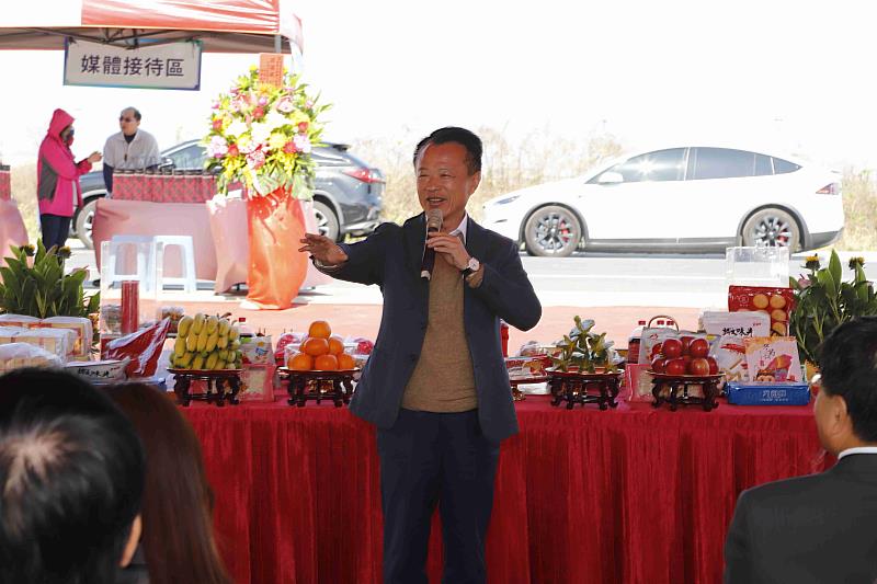 翁章梁出席緯承實業股份有限公司馬稠後新廠動土典禮