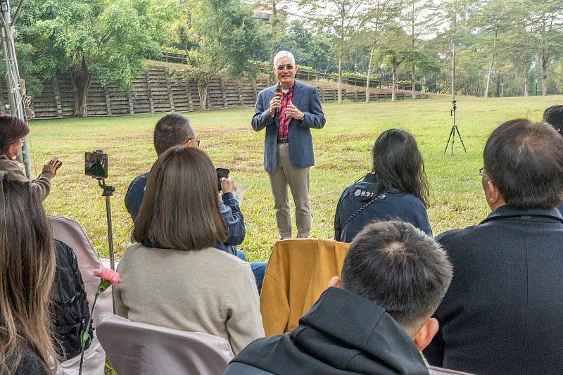 南華大學生命禮儀研究中心舉辦「自然葬儀式的創新與展演」活動,高俊雄校長致詞。