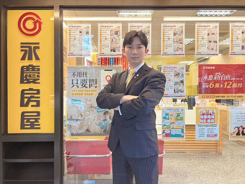 朱恩緯從餐飲業跨領域挑戰房仲,創下最高月收6位數的好成績。