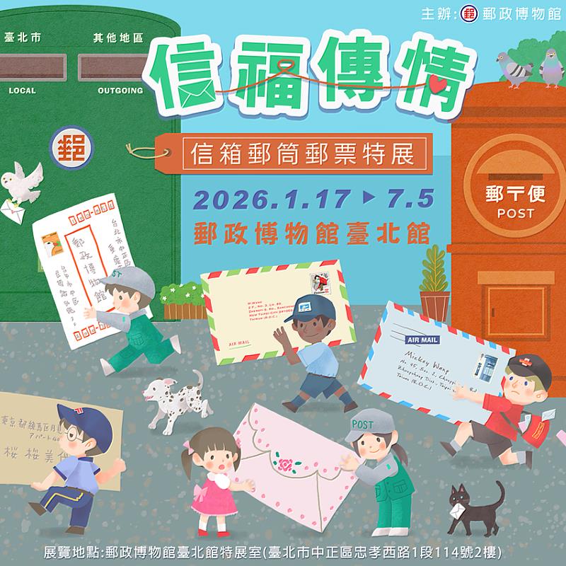 「信福傳情－信箱郵筒郵票」特展 / 中華郵政提供