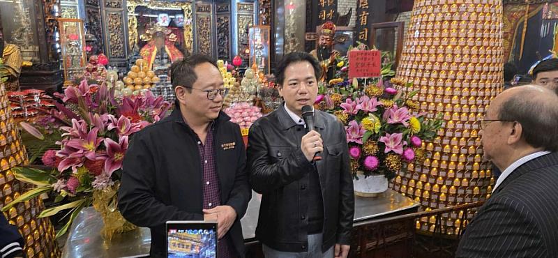 新竹都城隍公爺277週年聖誕千秋暖壽大典，邱臣遠副市長到場祝壽。