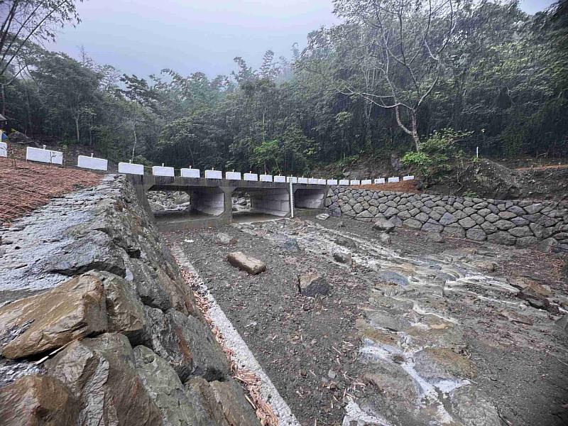 南山林道建置完整排水系統，有效導排降低颱風豪雨危害。