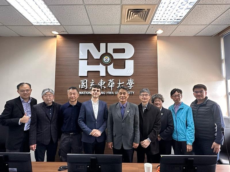 德國在台協會科技組長抵東華大學訪問交流座談合照。