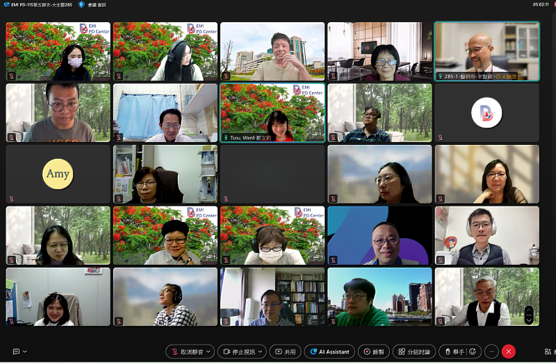 2026年初，中山醫大的教師們利用寒假線上研習，精進全英語授課能量。