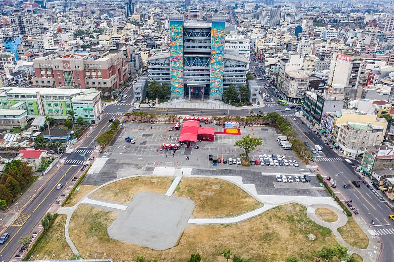 北棟大樓基地空拍。