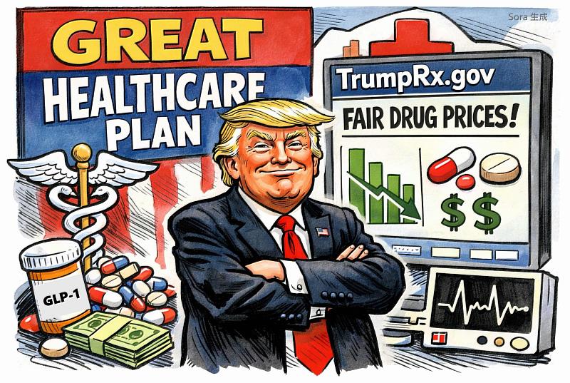 台經社分析川普大健保計畫、TrumpRx平台及GLP-1藥價