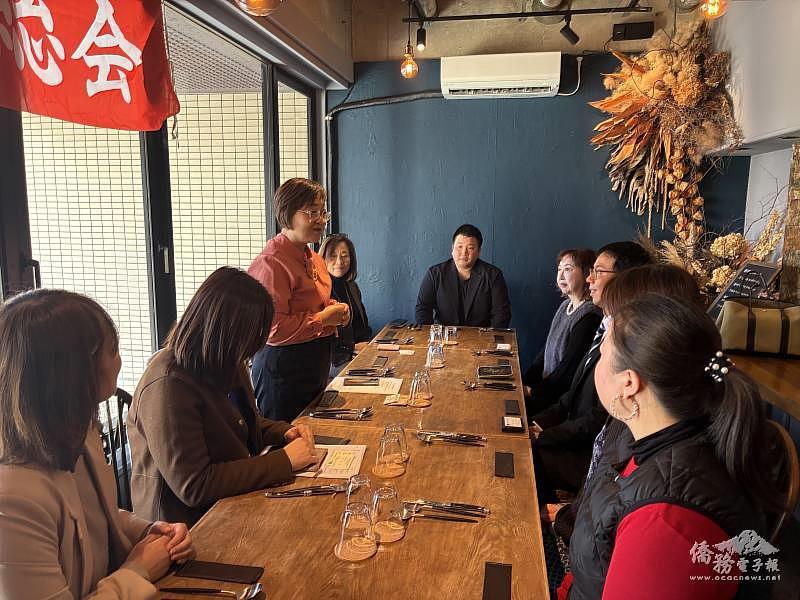 僑委會委員長徐佳青與枥木臺灣總會執行團隊交流。