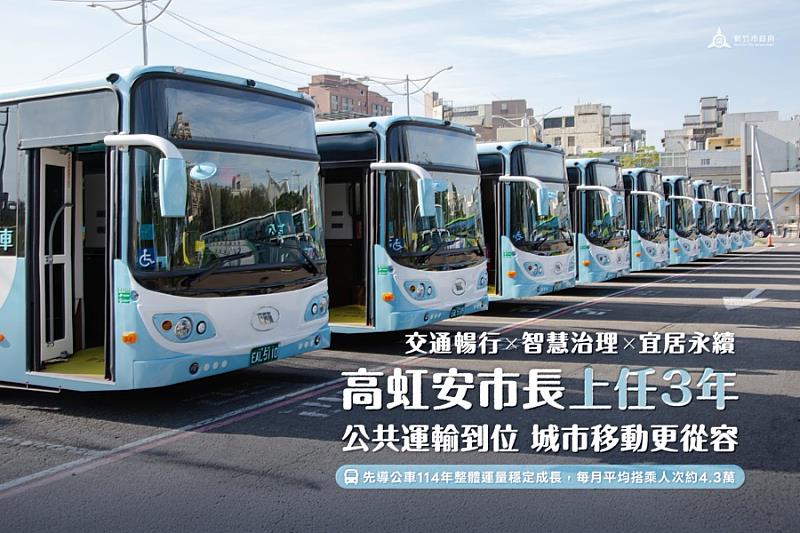 高虹安市長上任3年交通升級有感 TPASS、先導公車串聯竹市低碳通勤網