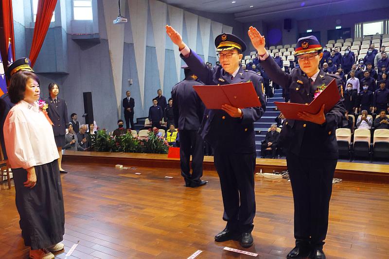黃敏惠市長主持宣誓就職典禮。