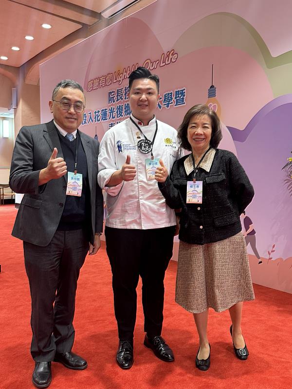 景文科大「鍋鏟超人義煮團」馳援花蓮救災義舉獲教育部技職司長肯定。