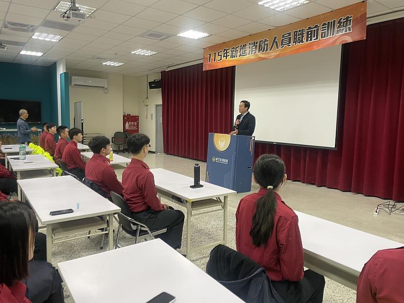 「115年新進消防人員職前訓練」，共計56名新進消防人員全程參訓。