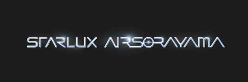 STARLUX AIRSORAYAMA空山基打造「AIRSORAYAMA」聯名標誌。