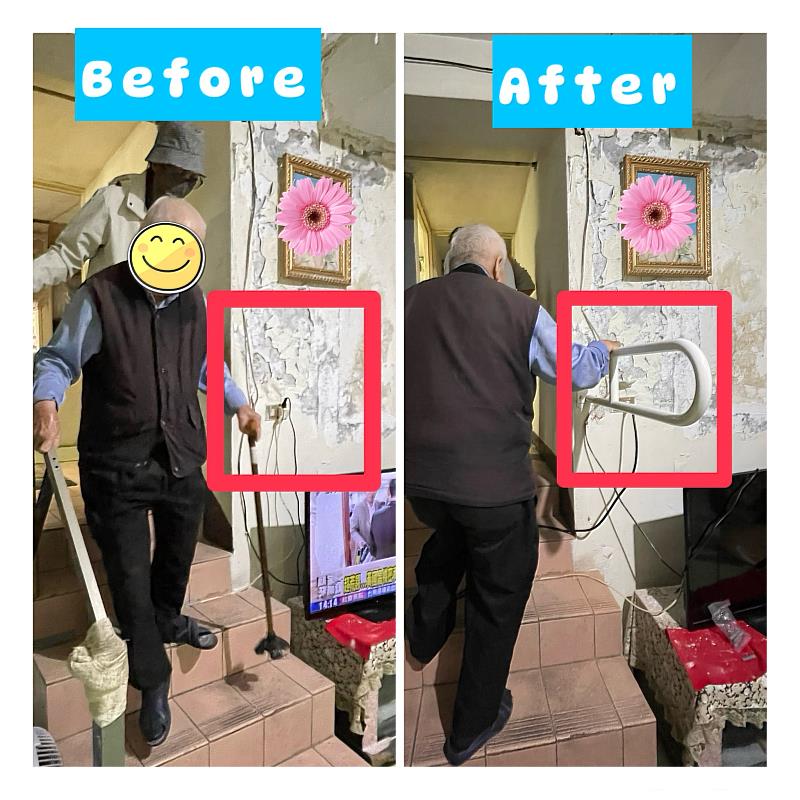 笁樂種子基金公益協會免費安裝居家扶手 守護獨居長者安全