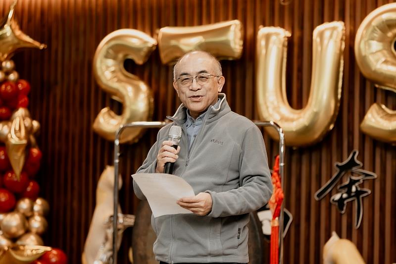 南臺科大副校長張鴻德於「2026年國際學生華語文成果發表會暨新年活動」致詞。