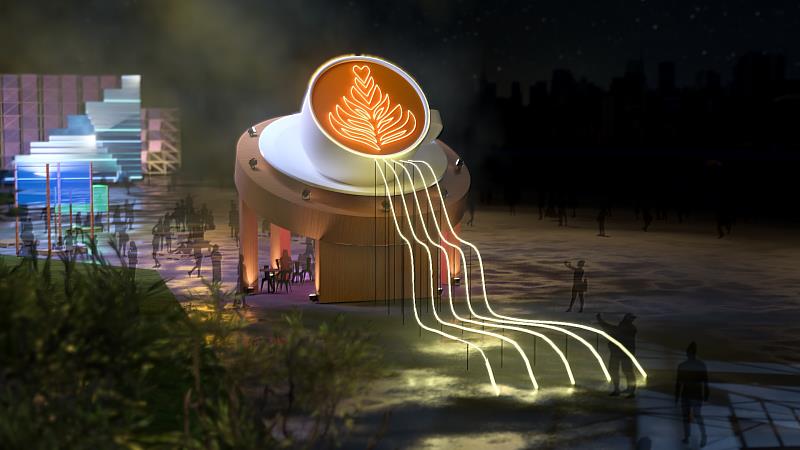 智慧城市燈區-暖光咖啡館