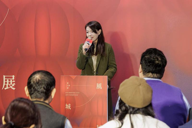 市長高虹安致詞,希望能持續推動「美感新竹」的願景。