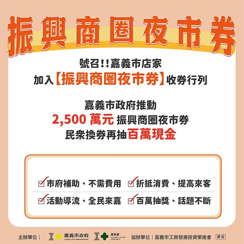 嘉市「振興商圈夜市券」廣邀在地店家加入。
