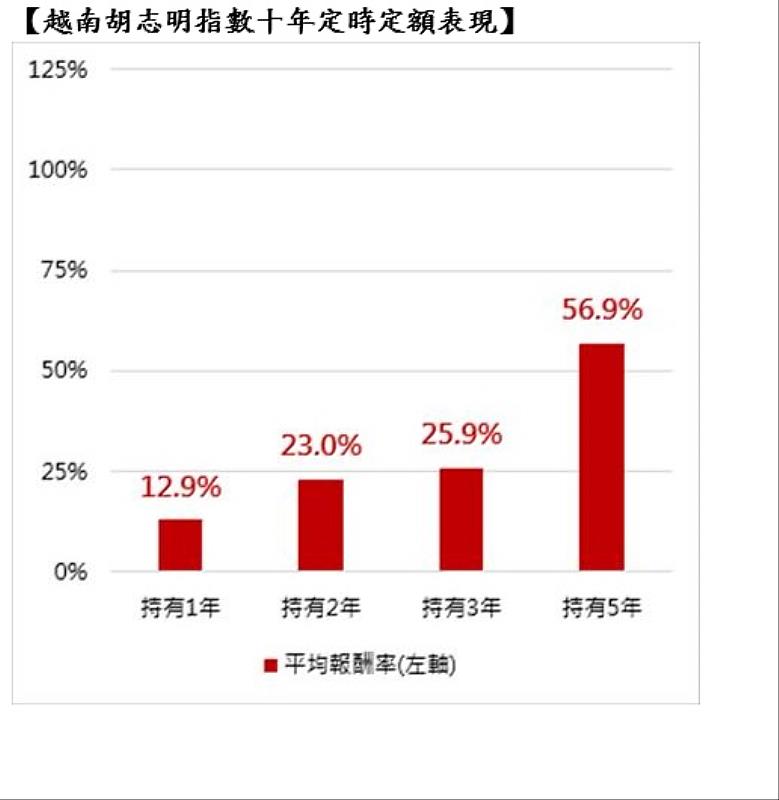 越南胡志明指數十年定時定額表現