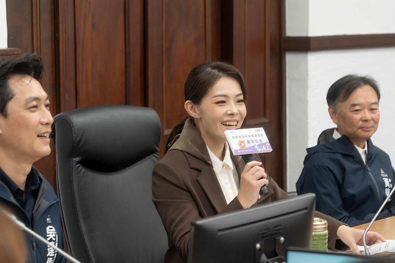 高虹安市長致詞，將秉持「青年活力、幸福友善」的施政理念，持續力挺青年發展。