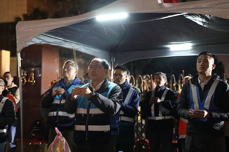 李局長率隊祈福工程順利。