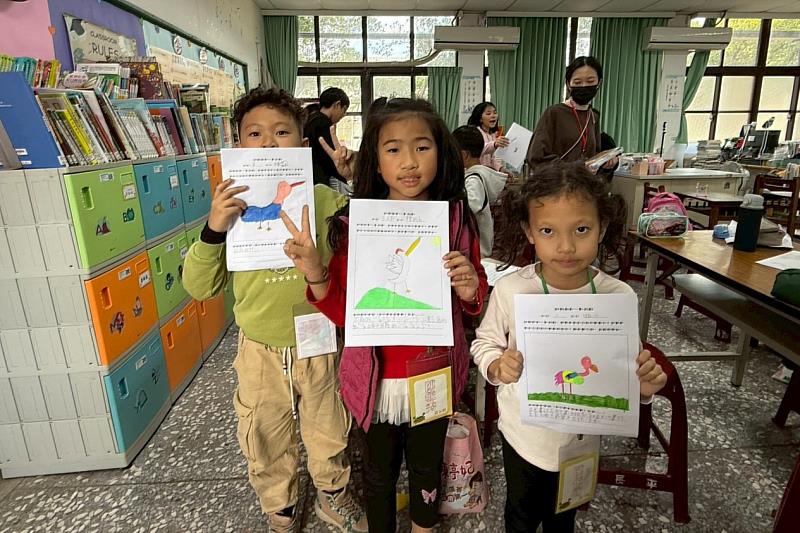 南大USR課程設計結合濕地生態與角色想像,引導學童以「如果我是一隻水鳥」思考生態棲地與保育行動的重要性。