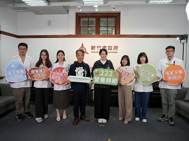 市長高虹安鼓勵市民朋友依循「我的餐盤」均衡飲食原則。
