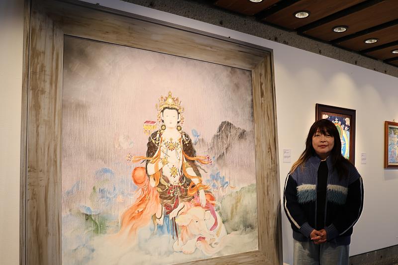 王宣文《普賢菩薩》傳達難以言喻的心靈體悟，引人靜心凝視。