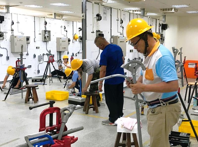 北分署宜蘭職業訓練場室內配線班上課實況。